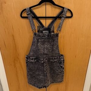 Forever 21 Black Denim Overall Dress